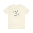 Printify T-Shirt Natural / S Break Up With Perfect Short Sleeve Tee